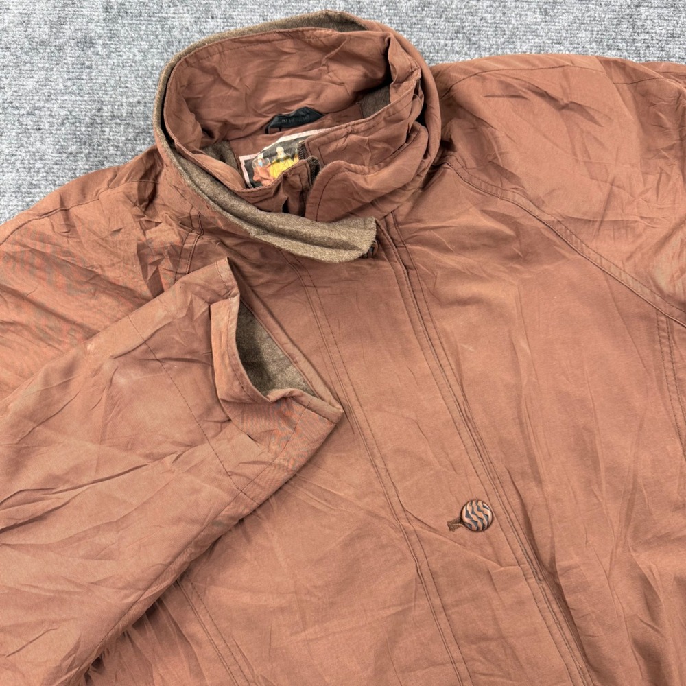 Utex Field Jacket Size Medium Brown‎ Wool Blend Lined Full Zip Utility Men's